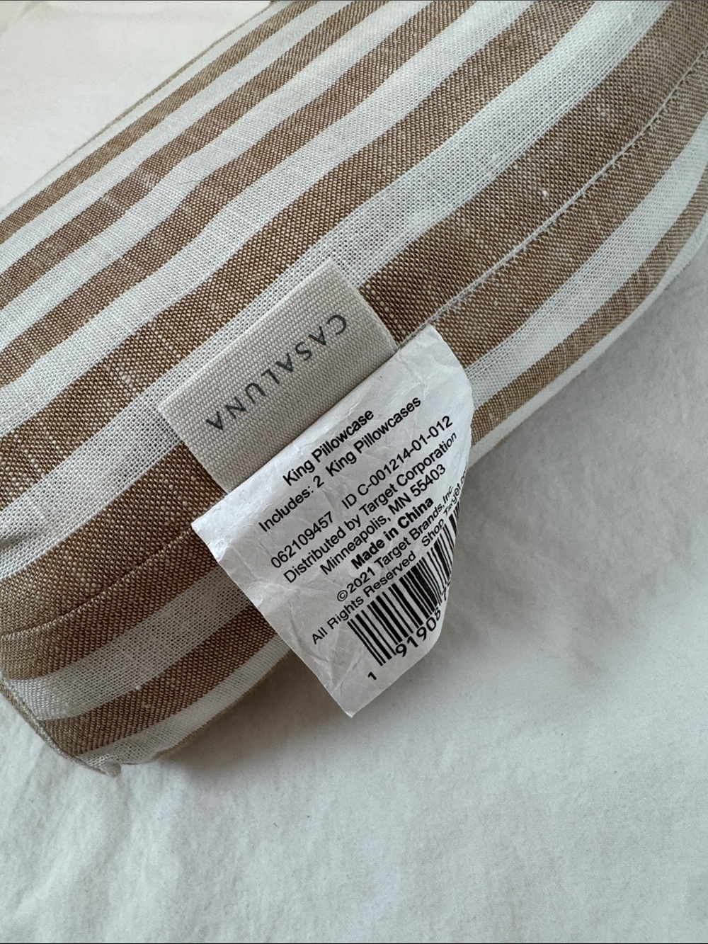Casaluna Pillowcases Linen Blend King NWT - Picture 2 of 3